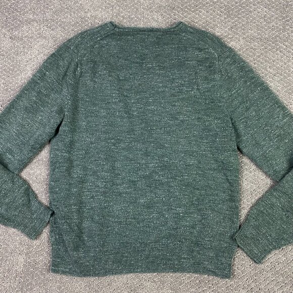 Outerknown Sweater Sweatshirt Large Fits like Small Green Heather Crew Roll Neck - Picture 3 of 12